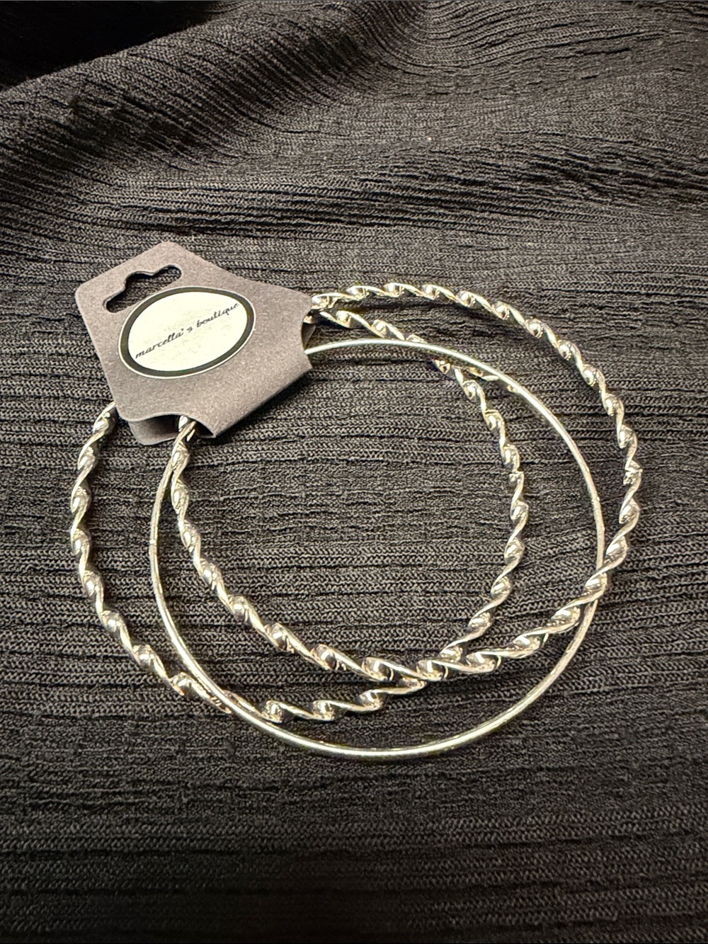 Silver-Tone Twisted  bracelet - Set of 3. 🆕 Marcella’s boutique